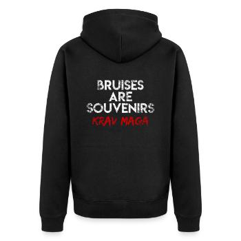 Krav Maga - Veste à capuche bio Premium Unisexe - noir - Dos - Nico (187cm)