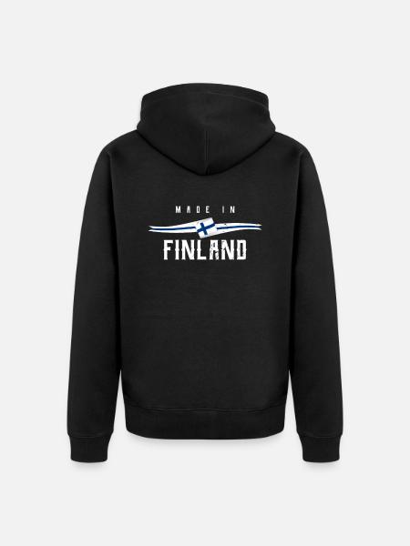 Finlande - Veste à capuche bio Premium Unisexe - noir