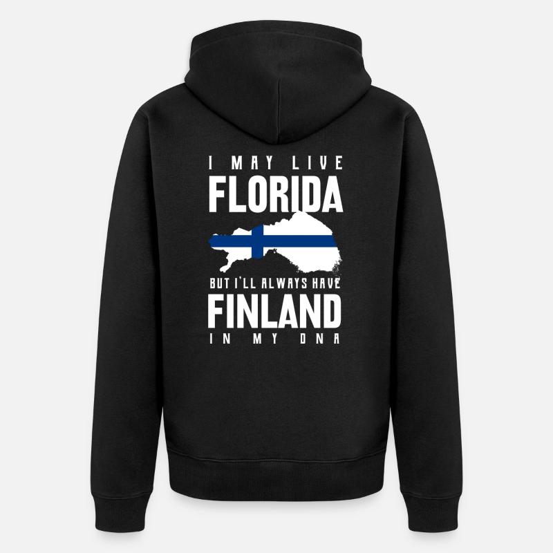 Finlande - Veste à capuche bio Premium Unisexe - noir