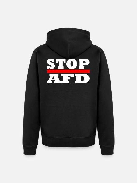 Stop Afd - Unisex Premium Organic Zip Hoodie - black
