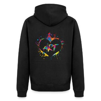 Artiste peintre - Veste à capuche bio Premium Unisexe - noir - Dos - Nico (187cm)