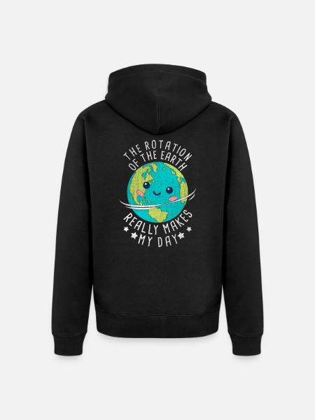 Earth Day Planet Earth - Unisex Premium Organic Zip Hoodie - black