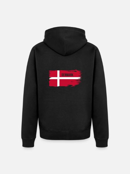 Denmark - Unisex Premium Organic Zip Hoodie - black