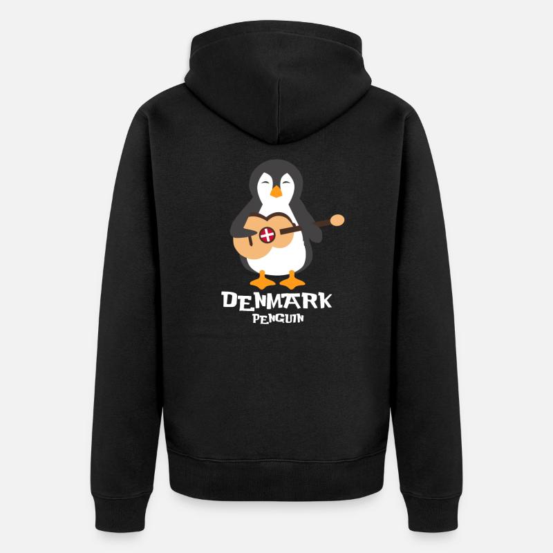 Dänemark - Unisex Premium Bio Zip Hoodie - Schwarz