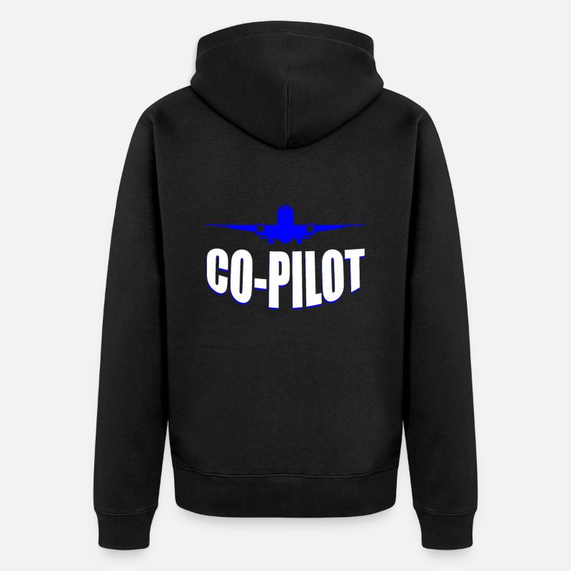 Copilote d'aviation d'avion - Veste à capuche bio Premium Unisexe - noir