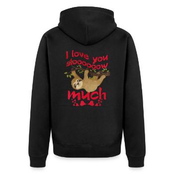 Paresse - Veste à capuche bio Premium Unisexe - noir - Dos - Nico (187cm)