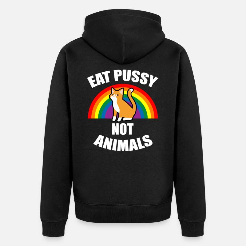 Animaux végétariens - Veste à capuche bio Premium Unisexe - noir