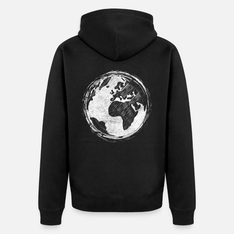 Earth Day - Unisex Premium Bio Zip Hoodie - Schwarz