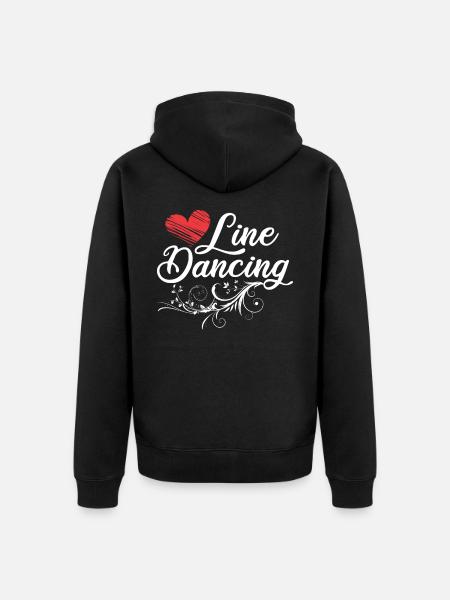Linedancing Geschenk - Unisex Premium Bio Zip Hoodie - Schwarz