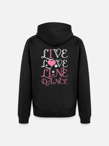 Linedance - Unisex Premium Bio Zip Hoodie - Schwarz