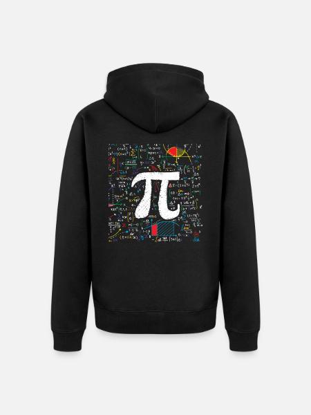 Mathematics physics - Unisex Premium Organic Zip Hoodie - black