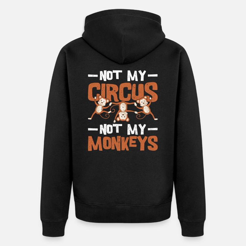 Cirque de singe - Veste à capuche bio Premium Unisexe - noir