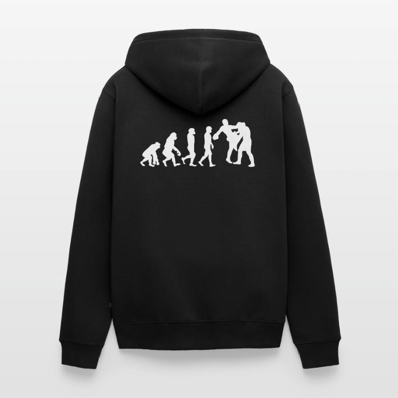 Muay Thai fighters evolution Unisex Premium Organic Zip Hoodie