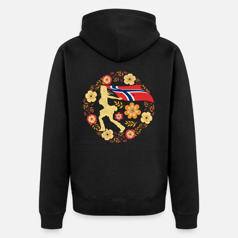 Norvège Oslo - Veste à capuche bio Premium Unisexe - noir