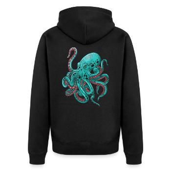 Octopus octopus - Veste à capuche bio Premium Unisexe - noir - Dos - Nico (187cm)