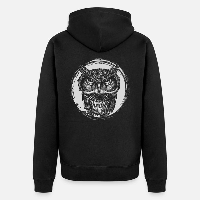 Chouette - Veste à capuche bio Premium Unisexe - noir
