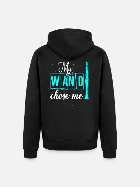clarinet - Unisex Premium Organic Zip Hoodie - black