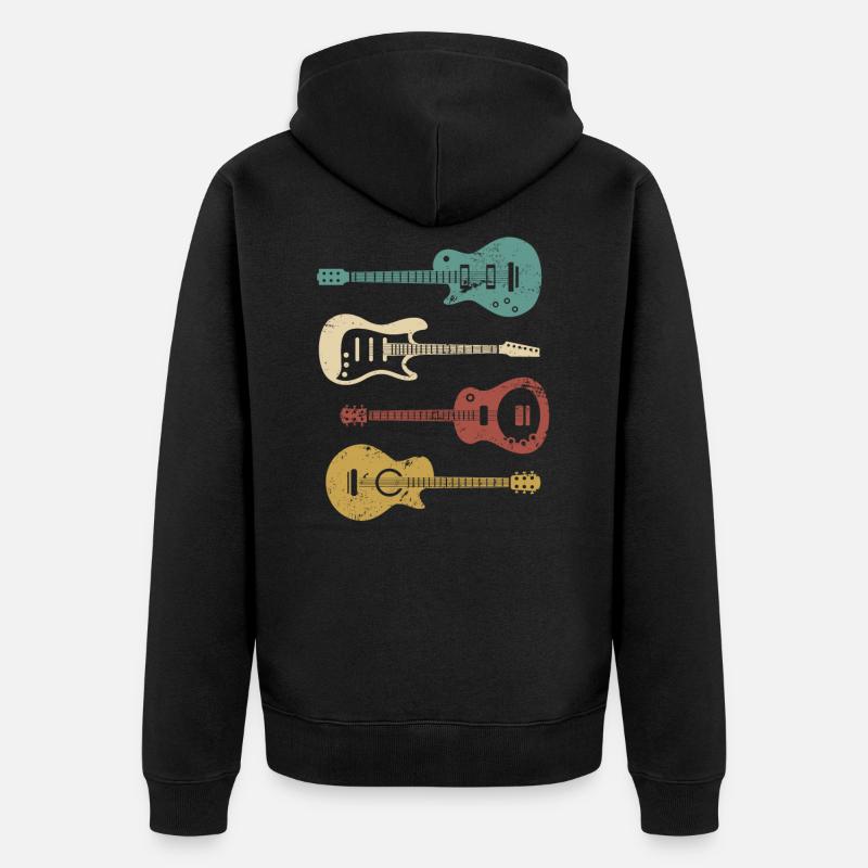Guitariste guitariste - Veste à capuche bio Premium Unisexe - noir