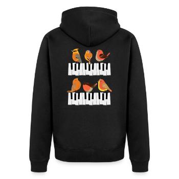 Instrument de piano - Veste à capuche bio Premium Unisexe - noir - Dos - Nico (187cm)