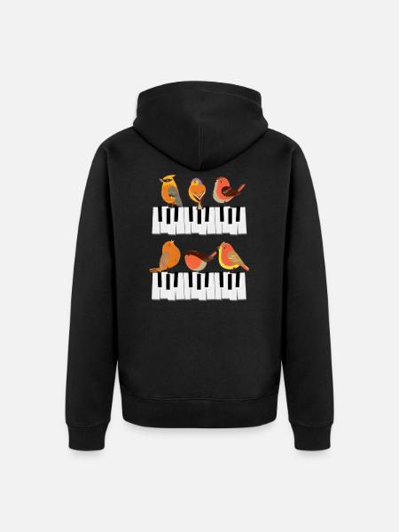 Piano instrument - Unisex Premium Organic Zip Hoodie - black