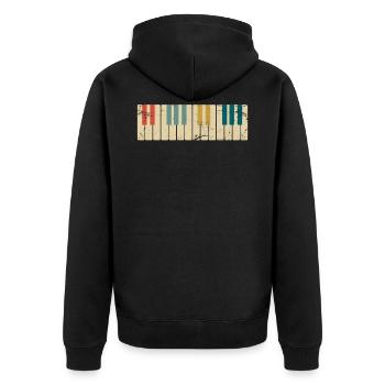 Musique pour piano - Veste à capuche bio Premium Unisexe - noir - Dos - Nico (187cm)
