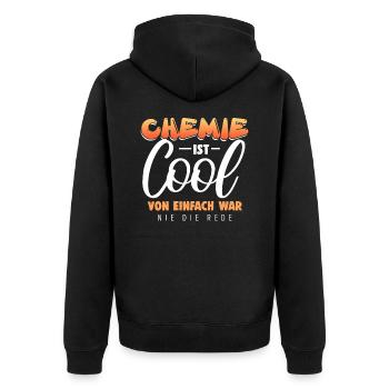 Chemistry chemicals chemistry teacher funny gift - Unisex Premium Organic Zip Hoodie - black - Back - Nico (187cm)