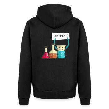 Chemistry chemicals chemistry teacher funny gift - Unisex Premium Organic Zip Hoodie - black - Back - Nico (187cm)