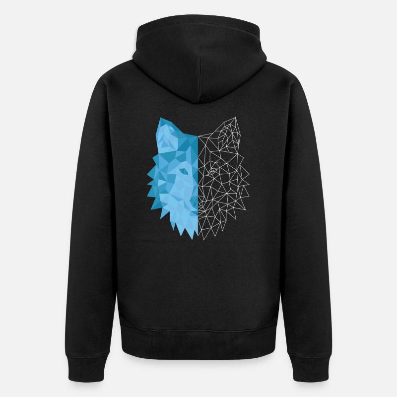 Loup - Veste à capuche bio Premium Unisexe - noir