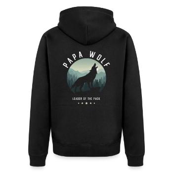 Loup - Veste à capuche bio Premium Unisexe - noir - Dos - Nico (187cm)