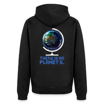 Earth Day environment - Unisex Premium Organic Zip Hoodie - black - Back - Nico (187cm)