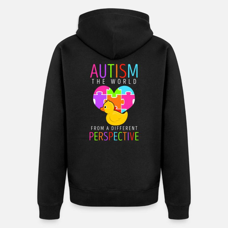 Autismus - Unisex Premium Bio Zip Hoodie - Schwarz