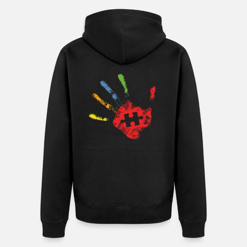Autismus - Unisex Premium Bio Zip Hoodie - Schwarz