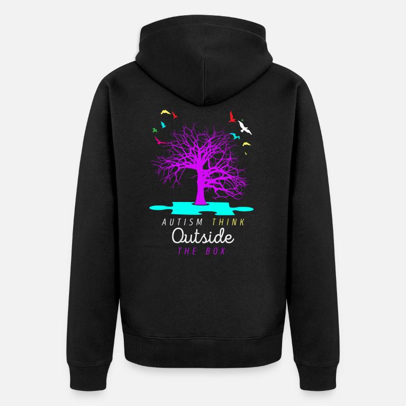 Autismus - Unisex Premium Bio Zip Hoodie - Schwarz