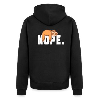 Non, pas aujourd'hui Sweet Sloth Sloth Sloth - Veste à capuche bio Premium Unisexe - noir - Dos - Nico (187cm)