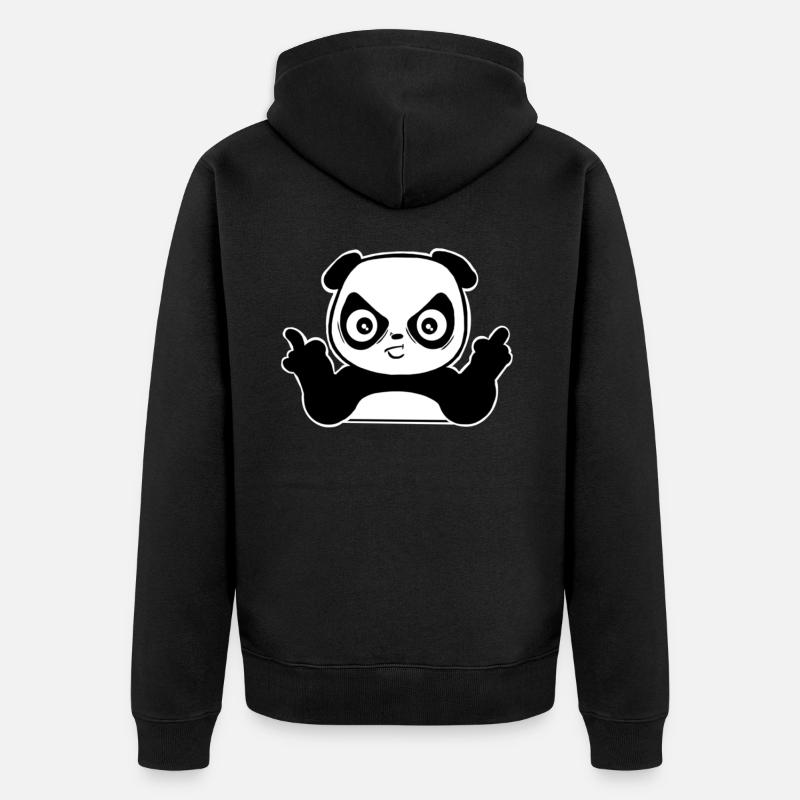 Panda - Majeur - Veste à capuche bio Premium Unisexe - noir