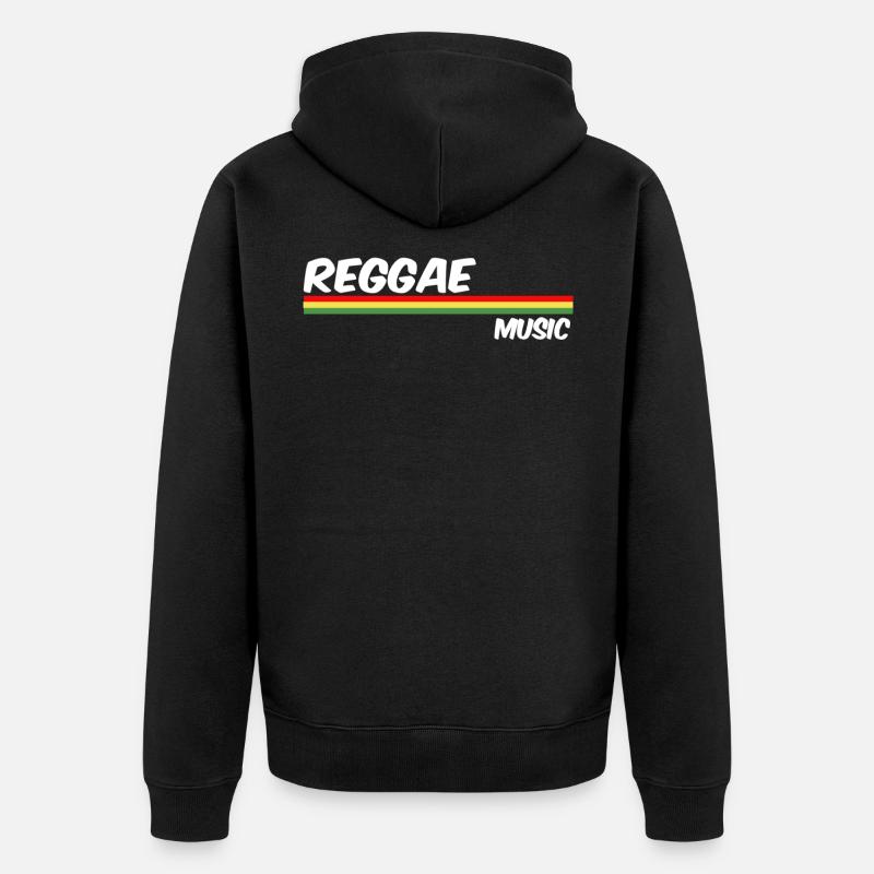 Reggae Music - Rasta - Veste à capuche bio Premium Unisexe - noir