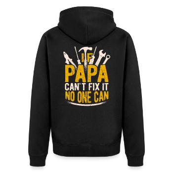 Papa bricoleur bricoleur cadeau drôle - Veste à capuche bio Premium Unisexe - noir - Dos - Nico (187cm)