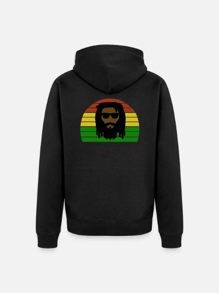 Rasta - Dreadlock - Raggae Rasta - Unisex Premium Bio Zip Hoodie - Schwarz
