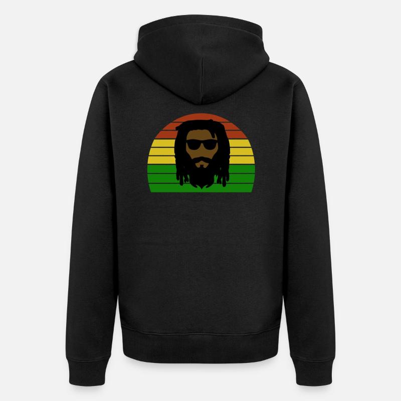 Rasta - Dreadlock - Raggae Rasta - Unisex Premium Bio Zip Hoodie - Schwarz