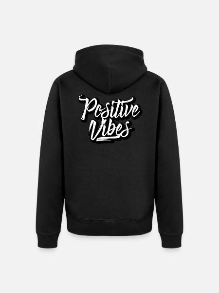 Vibes positives - Veste à capuche bio Premium Unisexe - noir