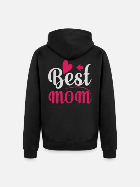 Best Mom - Unisex Premium Bio Zip Hoodie - Schwarz