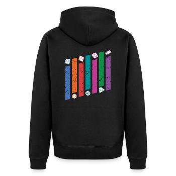 Jeu de plateau dés jeu de plateau jeu nerd - Veste à capuche bio Premium Unisexe - noir - Dos - Nico (187cm)