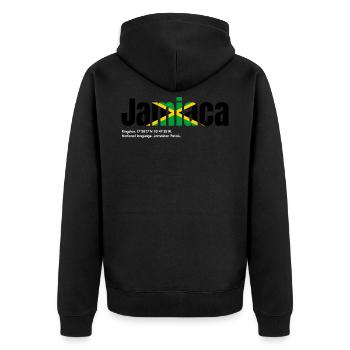 Jamaïque - Veste à capuche bio Premium Unisexe - noir - Dos - Nico (187cm)