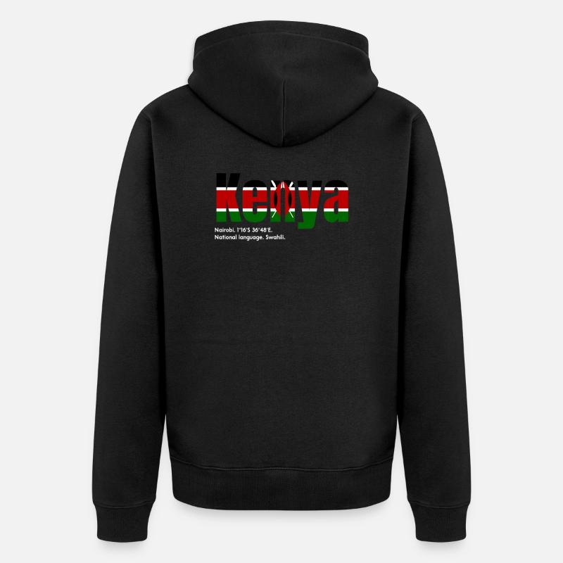 Kenya - Veste à capuche bio Premium Unisexe - noir
