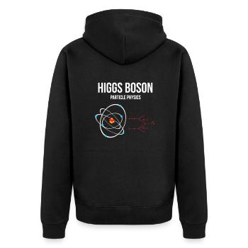 physics - Unisex Premium Organic Zip Hoodie - black - Back - Nico (187cm)