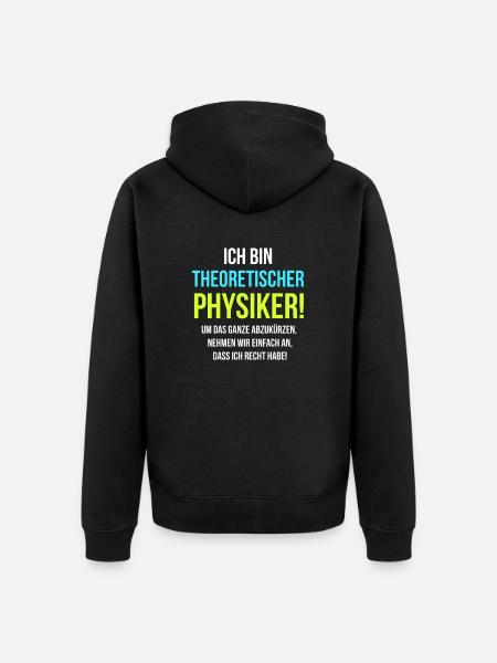 Physik - Unisex Premium Bio Zip Hoodie - Schwarz