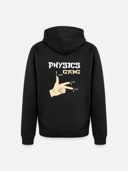 Fizyka nauka fizyka nauczanie darów - Ekologiczna rozpinana bluza z kapturem Premium unisex - czarny