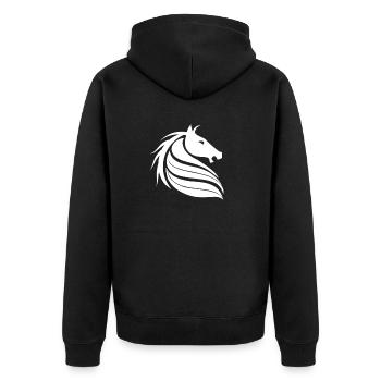 Cheval chevaux mignon cadeau d'équitation - Veste à capuche bio Premium Unisexe - noir - Dos - Nico (187cm)