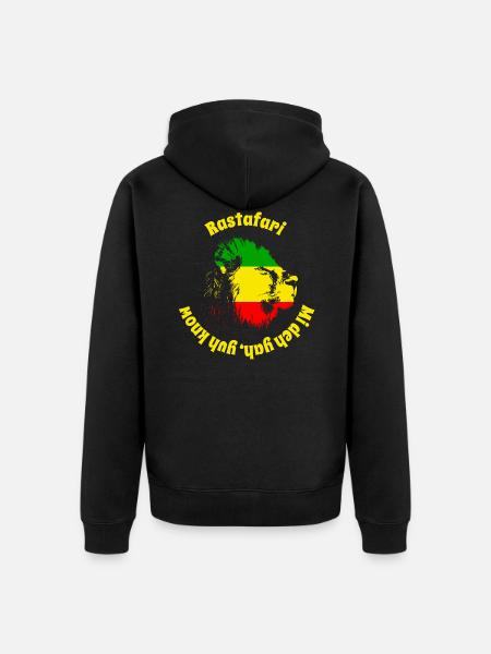 reggae - Unisex Premium Organic Zip Hoodie - black