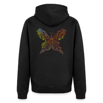 Papillon Animaux - Veste à capuche bio Premium Unisexe - noir - Dos - Nico (187cm)